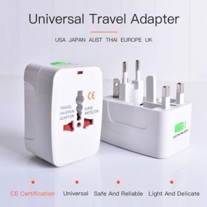 Adaptateur de Voyage - Universal - All in One - Multicolore - Compatible USA UK EU - Prise Multifonction