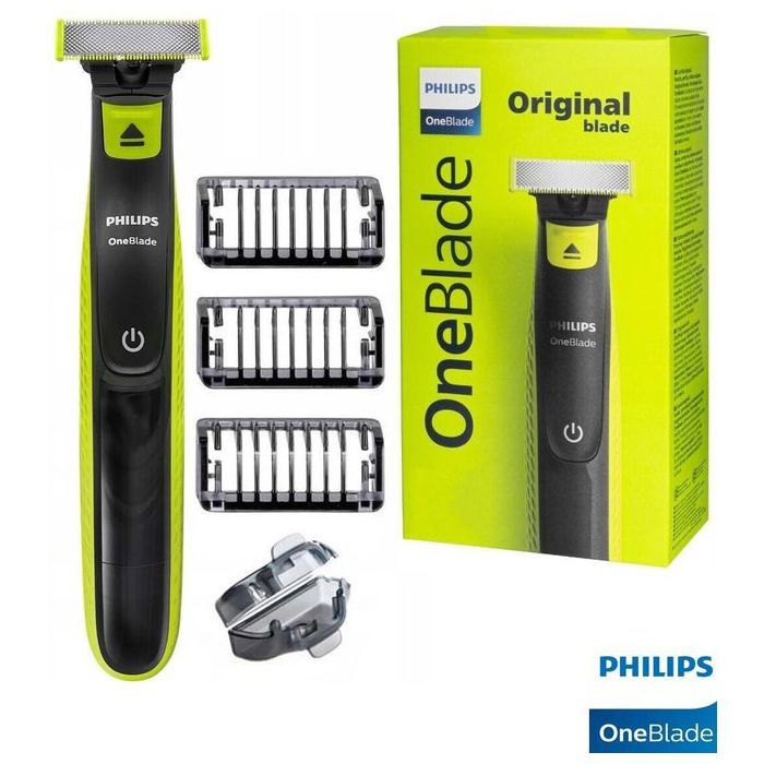 Tondeuse à barbe - Philips - OneBlade QP2724/10 - 3 attaches - Sans fil rechargeable - 45 min autonomie