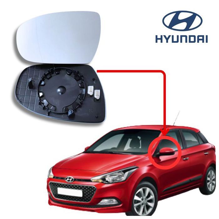 Verre Rétroviseur Gauche Pour Hyundai I20
