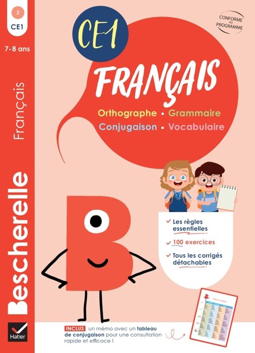 Cahier de référence - Bescherelle - Français CE1 - 19 leçons - 100 exercices - 7 ans
