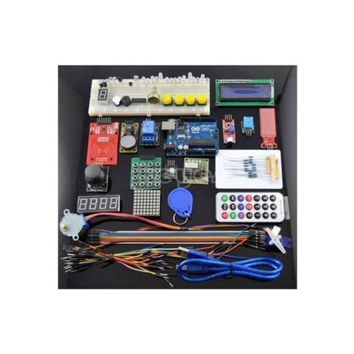 Pack Arduino Starter Kit Arduino UNO R3 avec moteurs Roues Carte RFID Badge ..