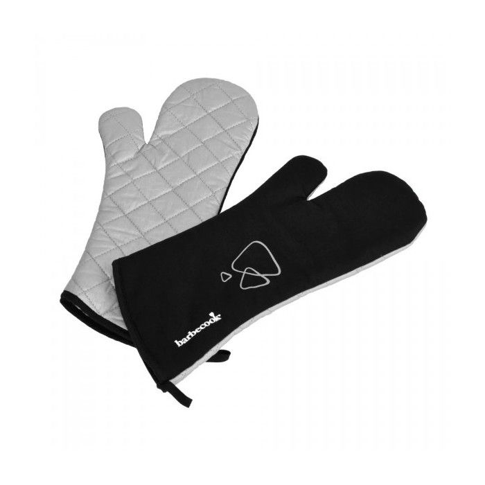 Gants de barbecue - BARBECOOK - Paire de gants longs - 40 cm - 100% coton - Isolation en aluminium