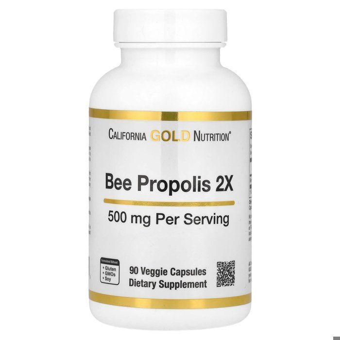 Propolis d'abeille 2X Extrait concentré 500 mg "équivalent 1000 mg" - 90 capsules végétariennes