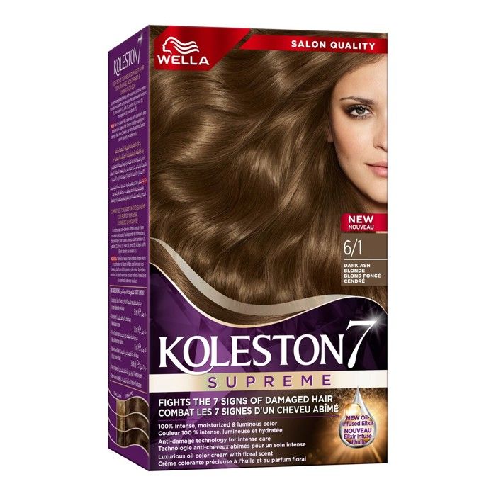 Coloration capillaire Wella Koleston Supreme 6/1 Blond cendré foncé