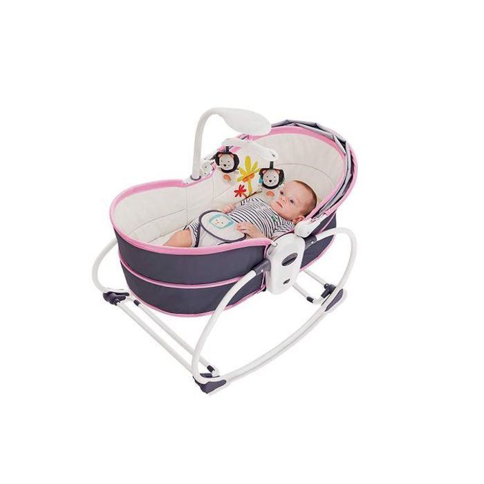 Balancelle 5 en 1 relax avec vibrations musicales – Rose