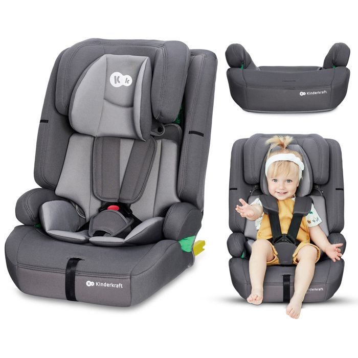 Barnstol - KINDERKRAFT - SAFETY FIX2 - Grupp 1/2/3 - 76-150 cm - i-Size - ISOFIX