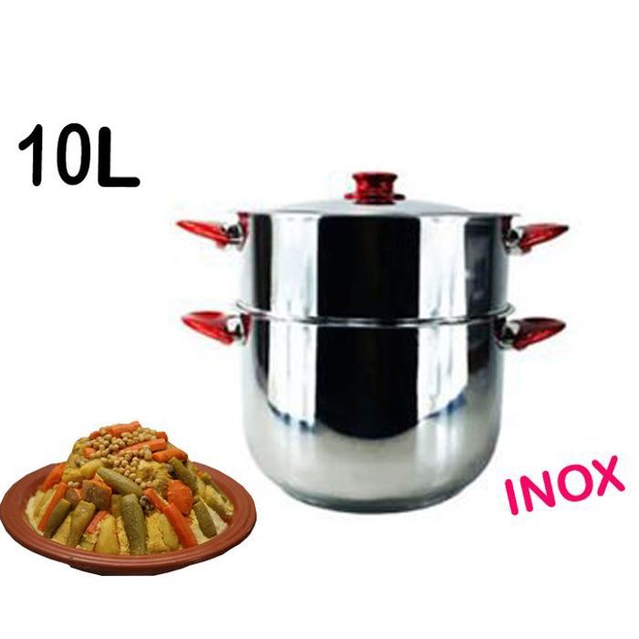 Couscoussier haut qualité en inox 10l