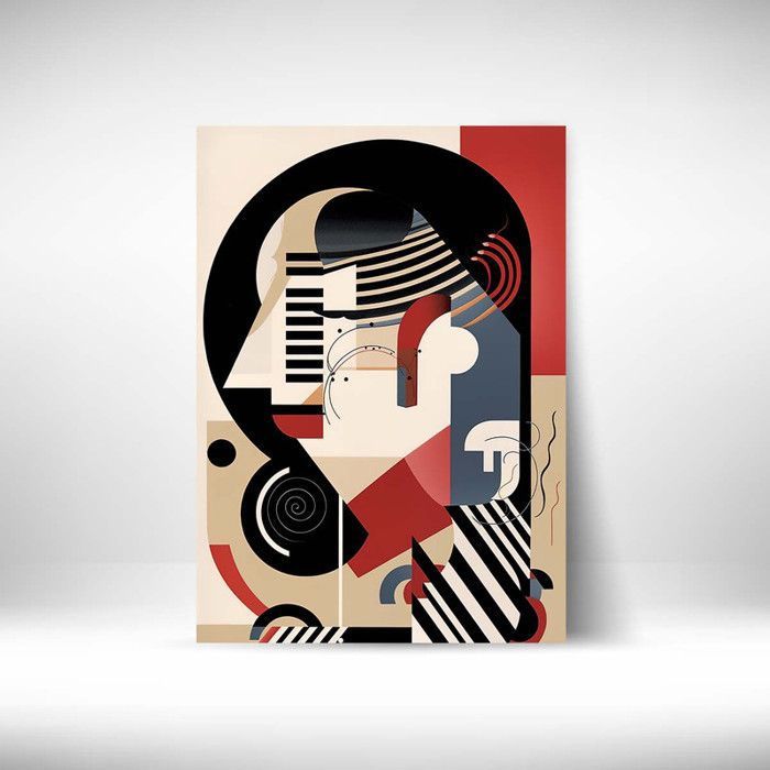 Tableau Décoratif - Silhouettes et Ombres - 40 x 60 cm - Multicolore - Contemporain