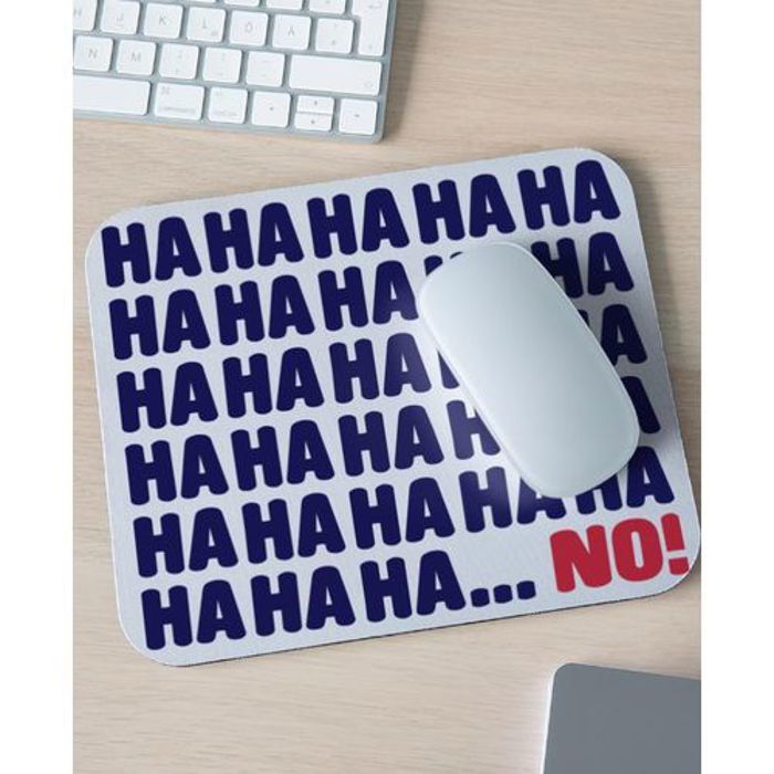 Tapis de souris - ha ha ha - 20x20 cm - Antidérapant - Impression couleur - Personnalisable