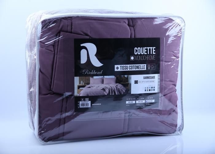 Couette - RICHBOND - 260x240 cm - Violet - Monochrome - 300 g