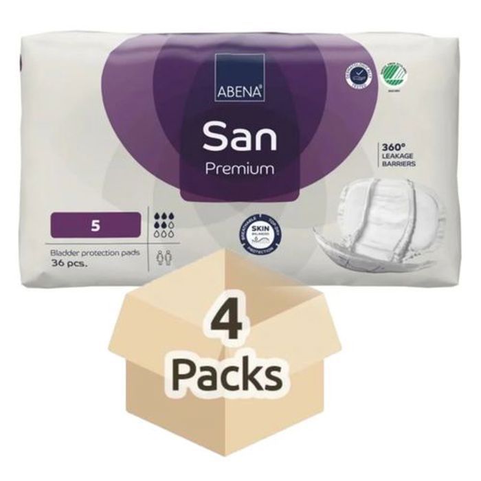 Couches pour Adultes - ABENA - San Premium N°5 - Taille Unique - 144 PCS - Absorption 5 à 12