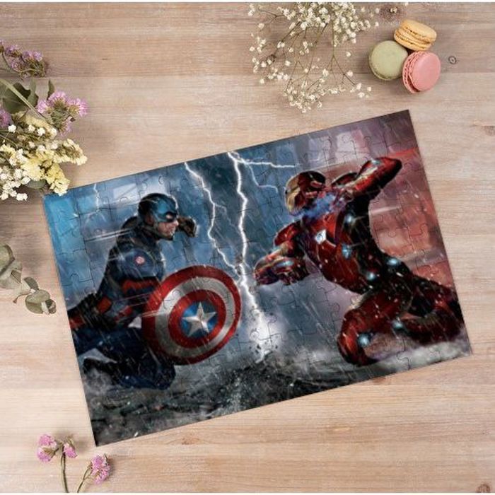 Puzzle 120 pièces  A4 - captin america and iron man