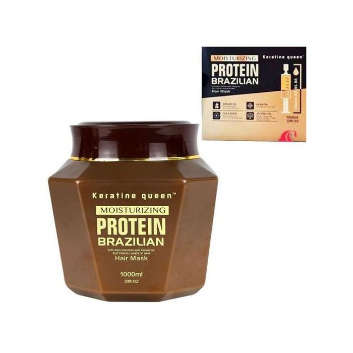 Masque capillaire hydratant à la kératine pour tous types de cheveux - 1000ml
