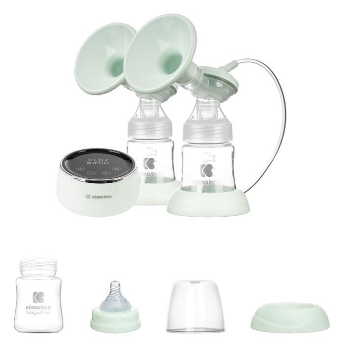 Kikkaboo tire-lait électrique double Nessa biberon 150 ml, écran tactile [vert clair]
