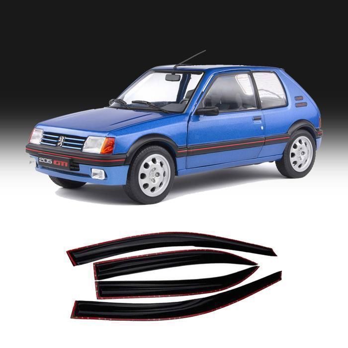 Déflecteur adhesive - Peugeot - 205 - Noir - Polycarbonate - 90 x 10 cm