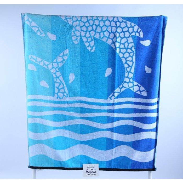 Drap de Plage - Beach - 86 x 165 cm - 100% Coton - 450 g/m² - Couleur Aléatoire