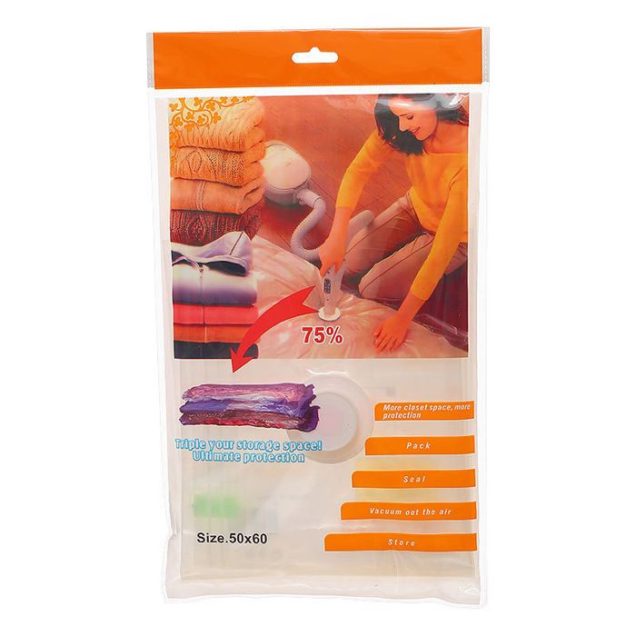 Sac de rangement sous vide  taille 50x60 cm  de stockage pour Couvertures  stockage de compression vêtement