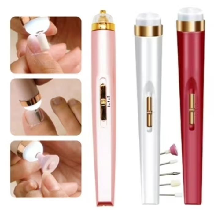 Lime à ongles, perceuse à ongles électrique de charge usb, outils d'ongles 5en1 (Couleur aléatoire)