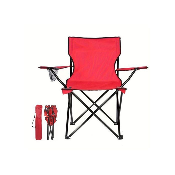 Chaise de Camping pliable,Porte-gobelet,Siège de plage Fauteuil Pliante plus Sac