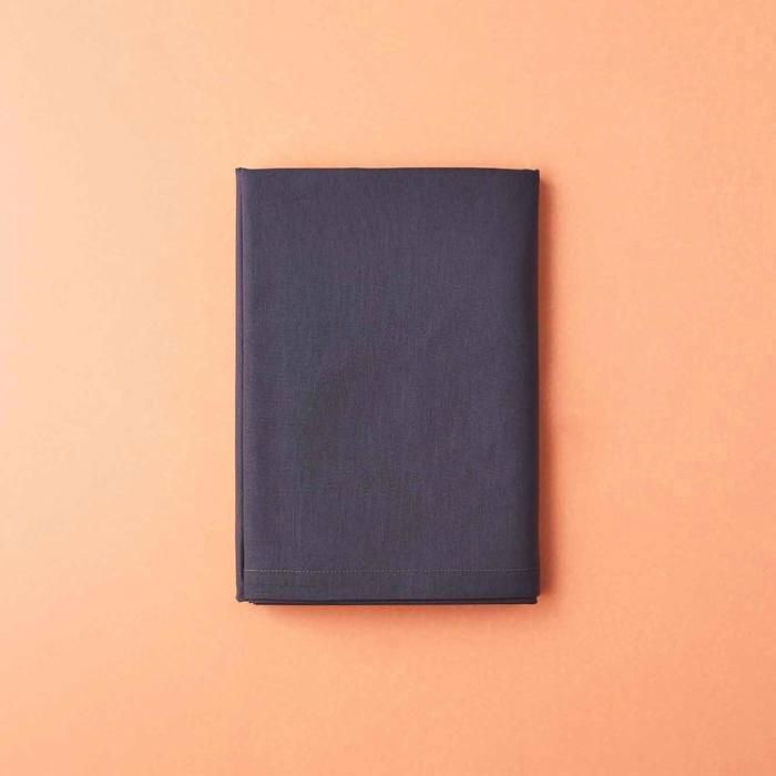 Drap housse - BELLA MAISON - 100x200x35 cm - Couleur Violet - Coton Naturel - Lavable en machine