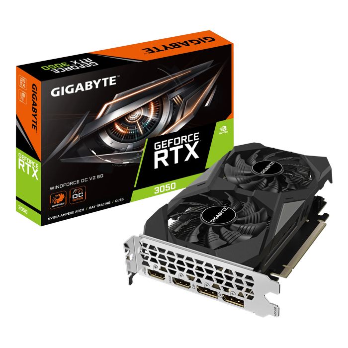 Carte graphique - Gigabyte - GeForce RTX 3050 - 6 Go GDDR6 - Double Ventilateur WINDFORCE - PCIe 4.0
