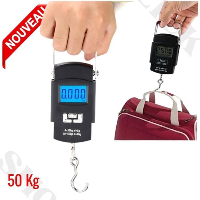 Balance électronique Portable précis pour bagages, 50kg, 10g