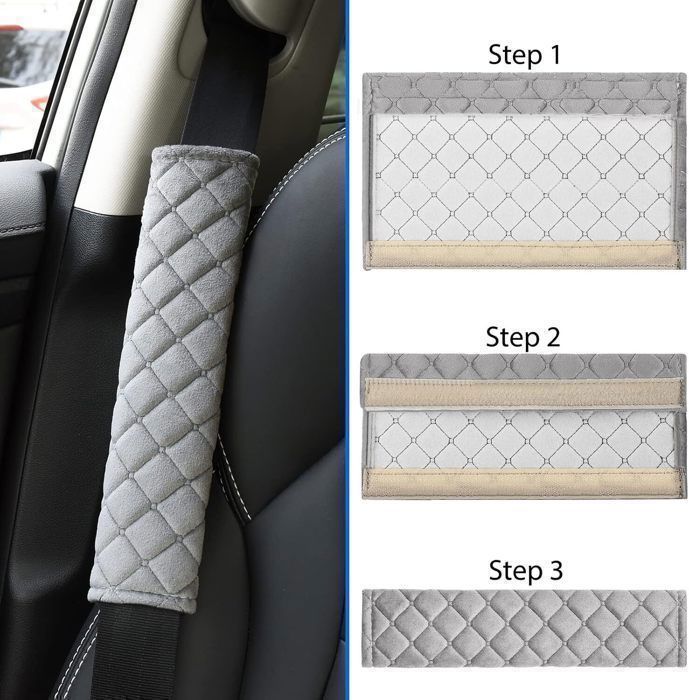 2 Protège-ceintures De Sécurité Pour Renault Trafic III (2014-) - Housse Amovible, Douce, Pour Adulte Et Enfant - 6