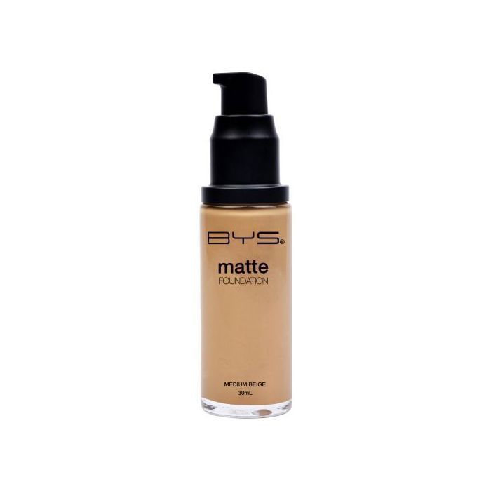 Fond de teint liquide mat - BYS - Moyen beige - Finition mate - Couverture complète - Tous types de peau