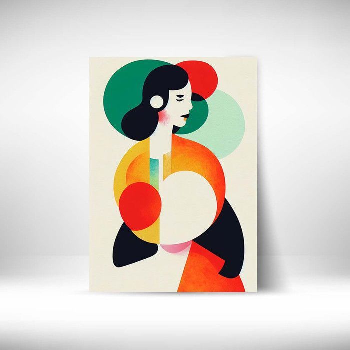Tableau Décoratif - Vibrations Colorées - 40 x 60 cm - Multicolore - Contemporain