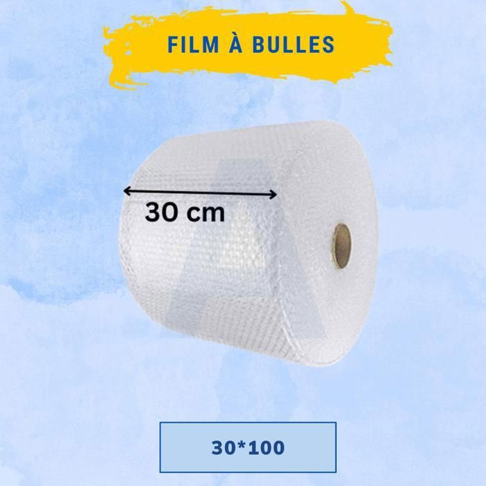 Rouleau De Film Bulle 30cm x 100 Mètres