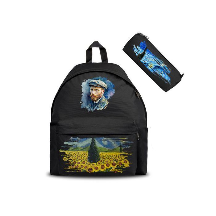 Vincent Van Gogh Artist Sunflower Field - Cartable & Trousse Backpack Scolaire