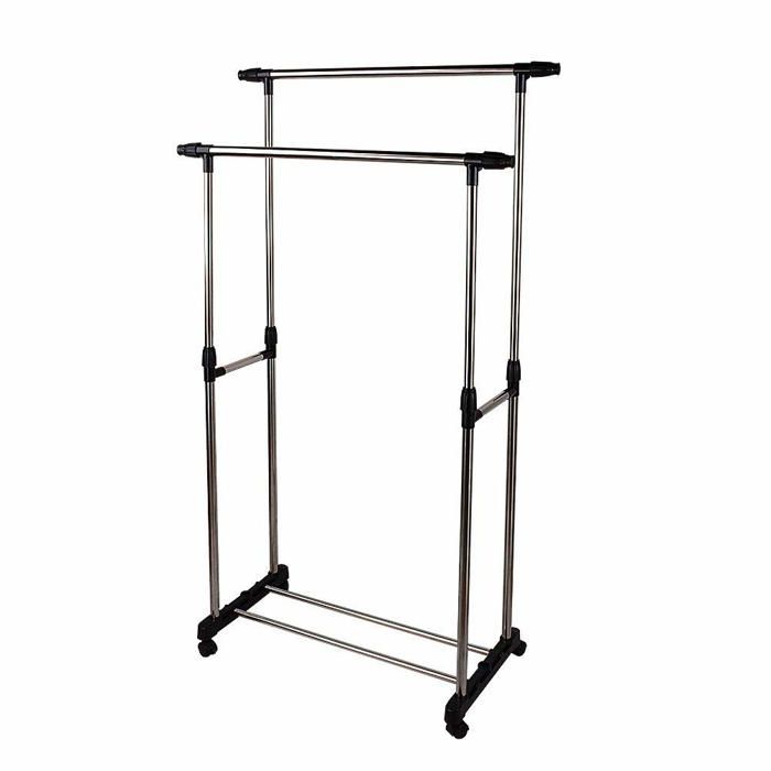 Portant en acier inoxydable 80 x 42 x 90–160 cm – Réf. MUNC137