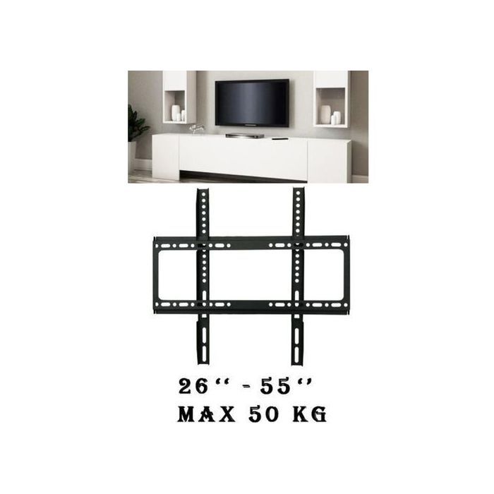 Support mural pour téléviseur à écran plat  26'' - 55'' maximum 50 KG
