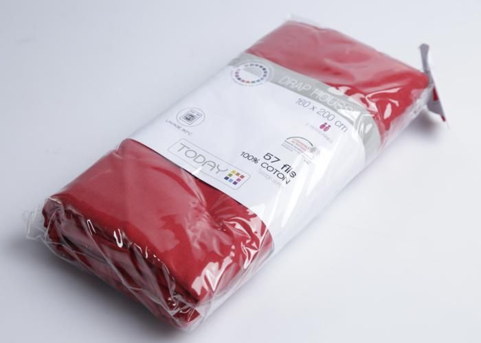 Drap housse TODAY 100% coton - 160 x 200 cm - Pomme d'amour
