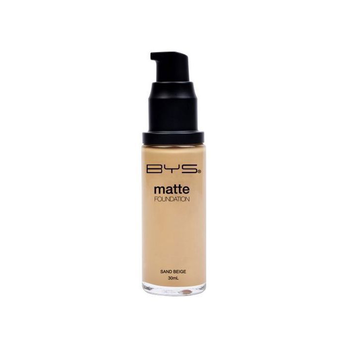 Fond de teint liquide mat - BYS - SAND BEIGE - 30 ml - Tous types de peau - Finition mate