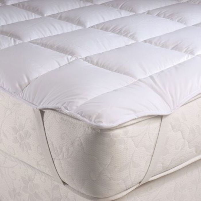 Surmatelas - DWIRTY - 1 Place - Mousse à mémoire de forme - 100x190cm - Blanc