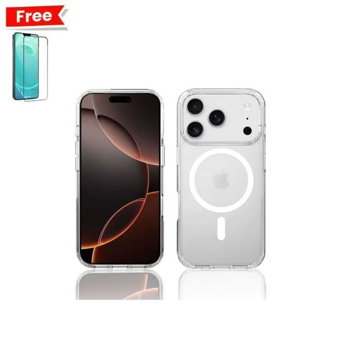 Coque iPhone 17 pro max Magnétique – Crystal Clear Compatible MagSafe +Incassable Transparente Gratuit