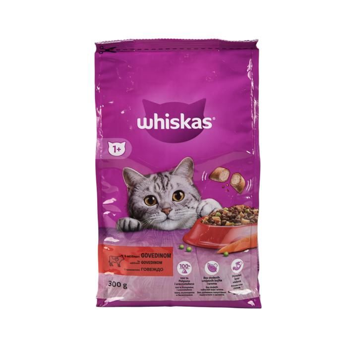 CROQUETTES ADULTE BŒUF WHISKAS 300G