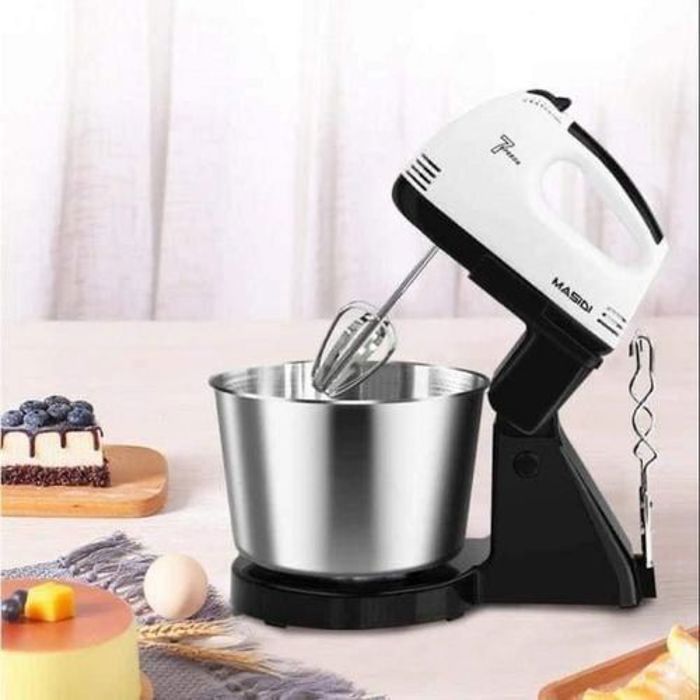 Offfre Batteur Électrique avec Bol Acier Inoxydable 2L 7 Vitesses