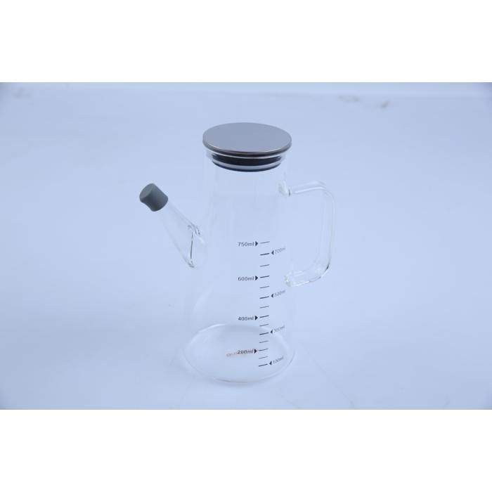 Huilier en verre avec couvercle 750 ml borosilicate