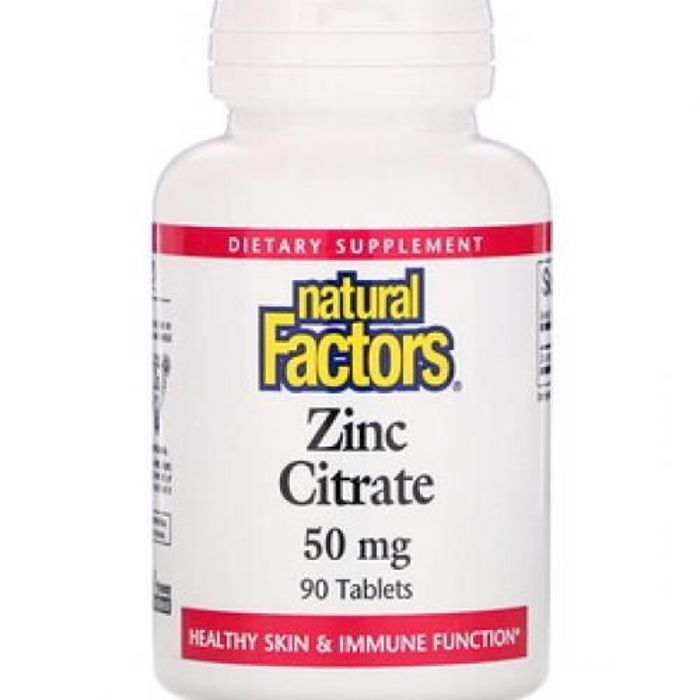 Natural Factors - Zinc Citrate, 50 mg, 90 Tablets