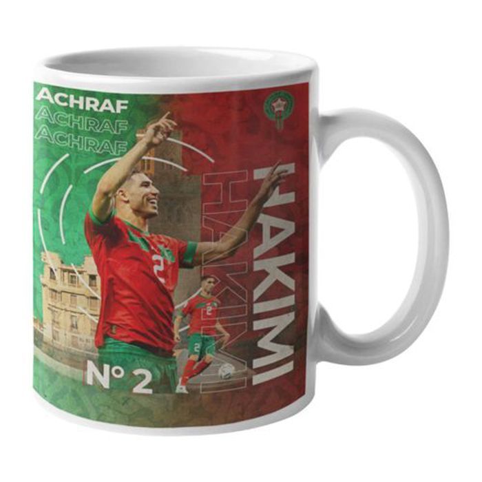 Mug en céramique - HAKIMI - Blanc - 325 ml - Anti-rayures - Compatible lave-vaisselle