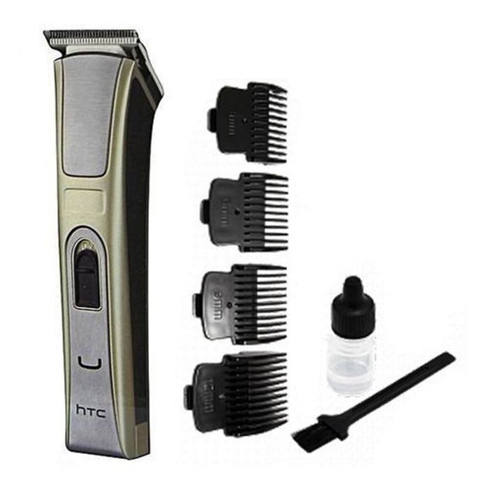 Tondeuse - HTC - Professionnelle - Électrique Rechargeable - Lames en céramique de titane - 4 sabots inclus
