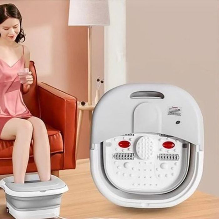 Bain de pieds - MARQUE - Pliable - Thermostat électrique - Massage à bulles - Compact