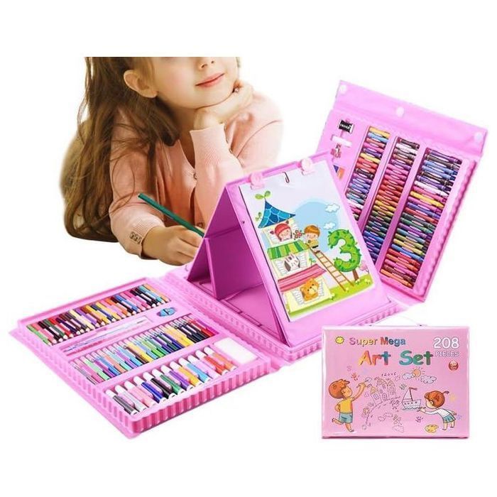 Coffret de Dessin Super Mega Art Set – 208 Pièces Jeux D'activités Pour Enfants