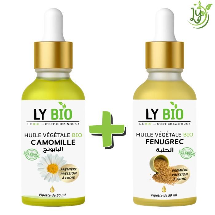Pack d'huiles - LYBIO - Camomille 50ml - Fenugrec 50ml - Nourrissant - Mixte - Bébé