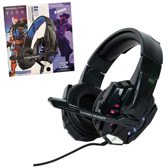 Casque de jeu vidéo BASS K9000