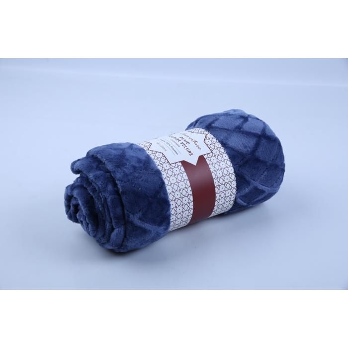 Plaid - GENERIC - TEX-S006 - 180x220 cm - 100% polyester - Couleur aléatoire