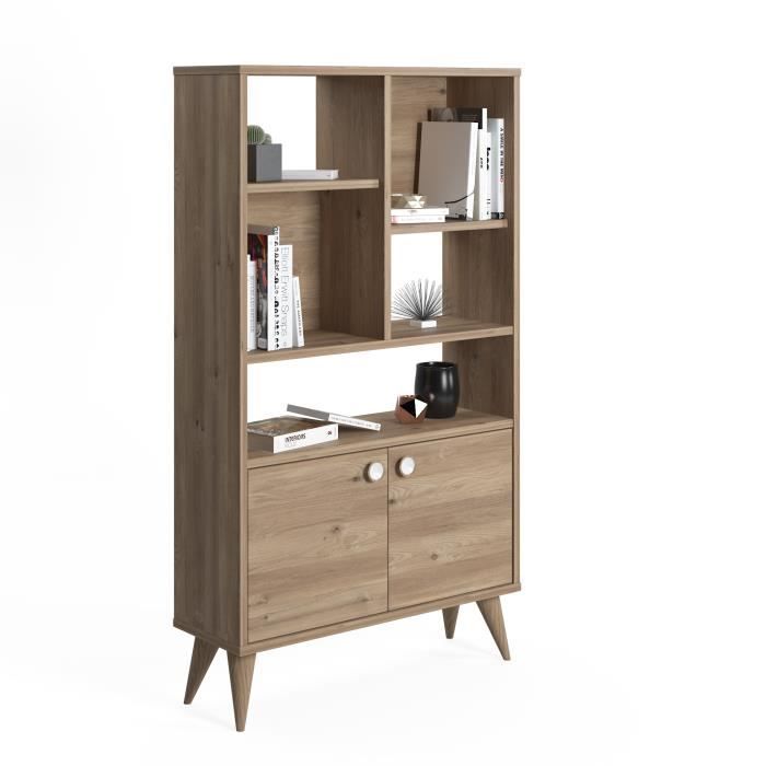 VEGA BIBLIOTHEQUE 131X35X75 VARNA OAK
