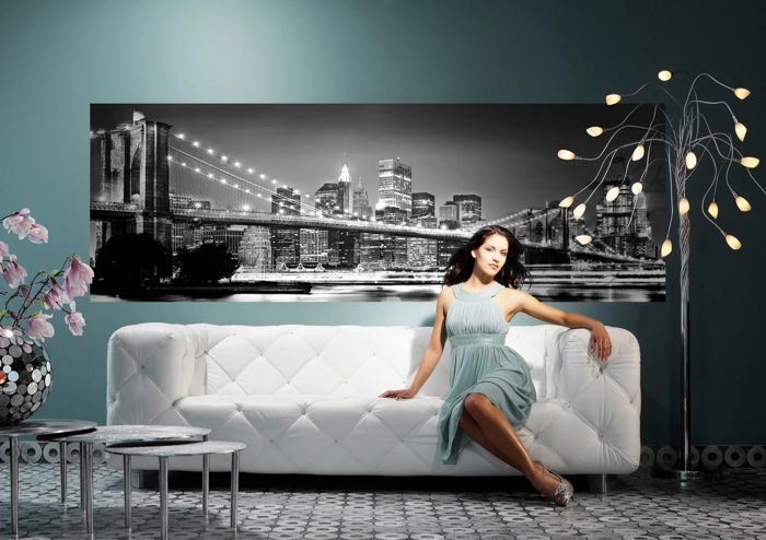 Brooklyn - Bridge Papier peint photo murale intissé – L 400 x H 140 cm